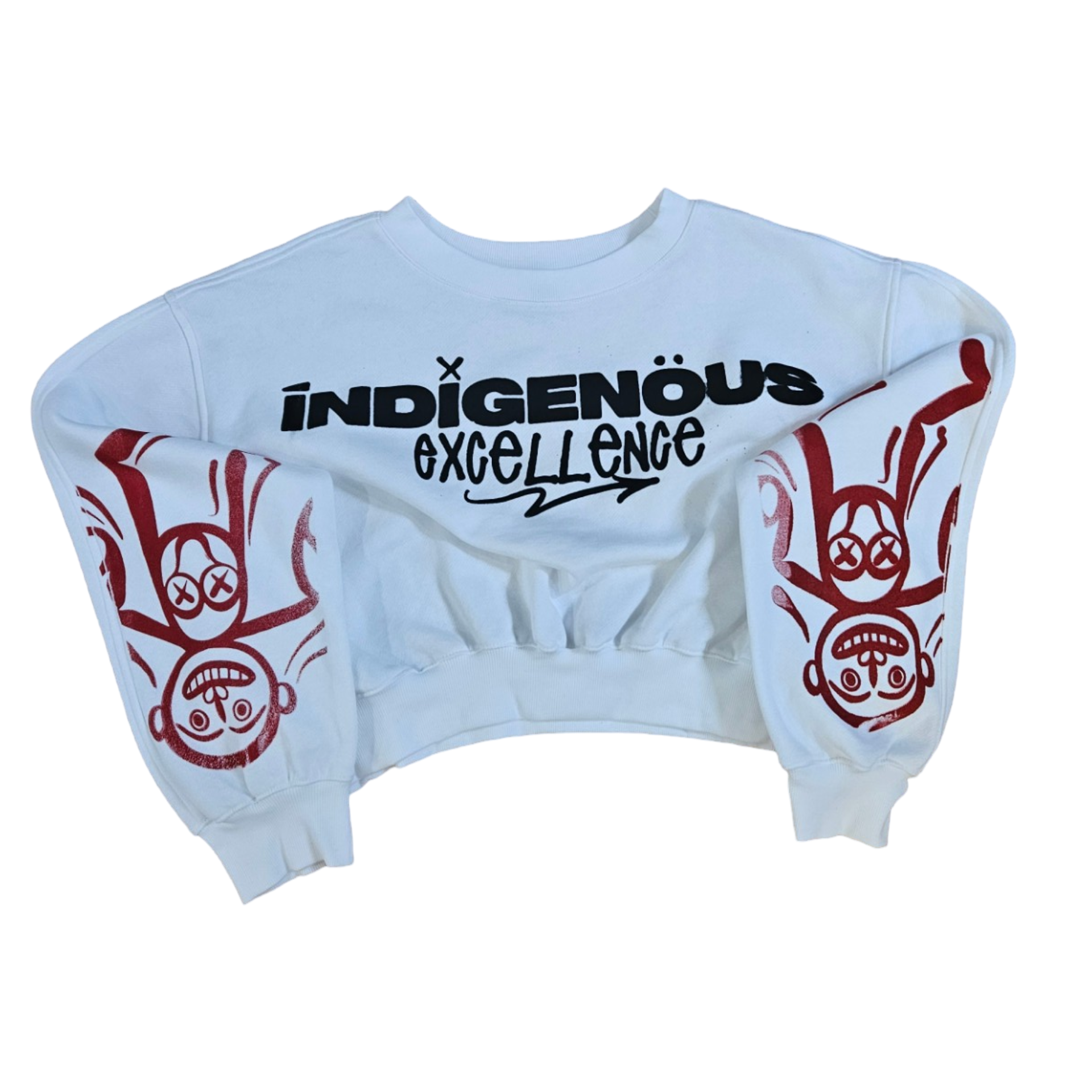 The indigenous excellence woman's cropped crew (woman's size Medium)